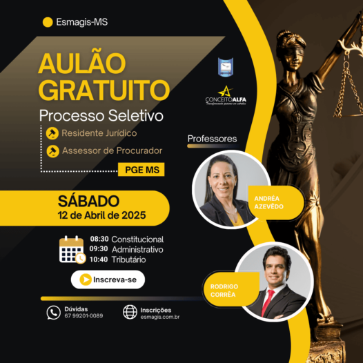 Aulão Gratuito para Processo Seletivo – PGE MS