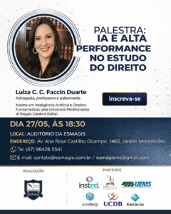 Palestra - IA e Alta Performance nos Estudo de Direito